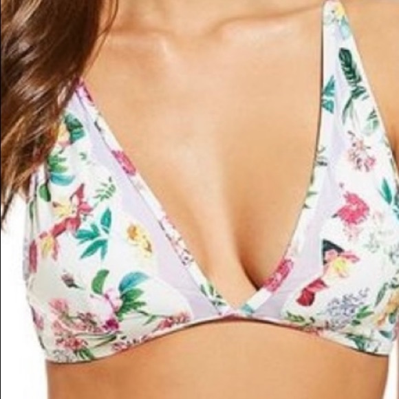 Gianni Bini Pretty Petals Halter bra NWT size Large - Picture 2 of 11